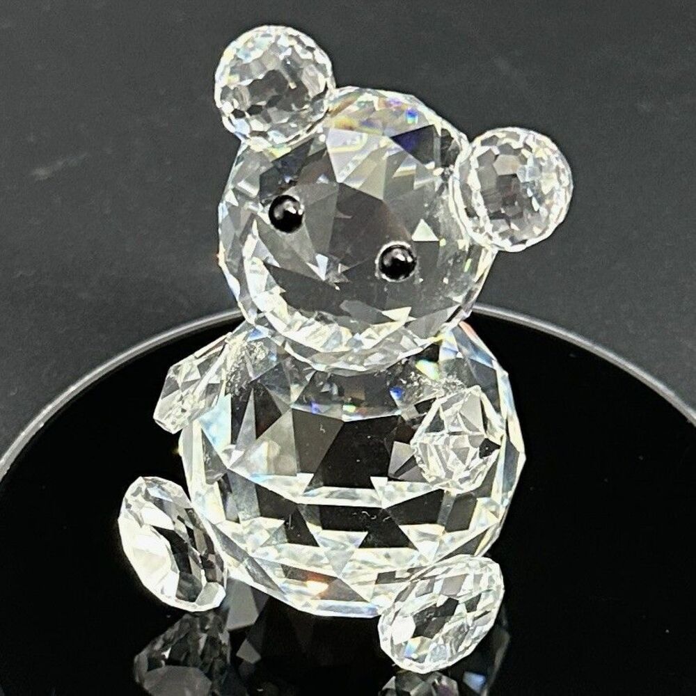 Swarovski Large Bear 7637 010009 Woodland Friends Ball Ears Swan Logo 1989-1993